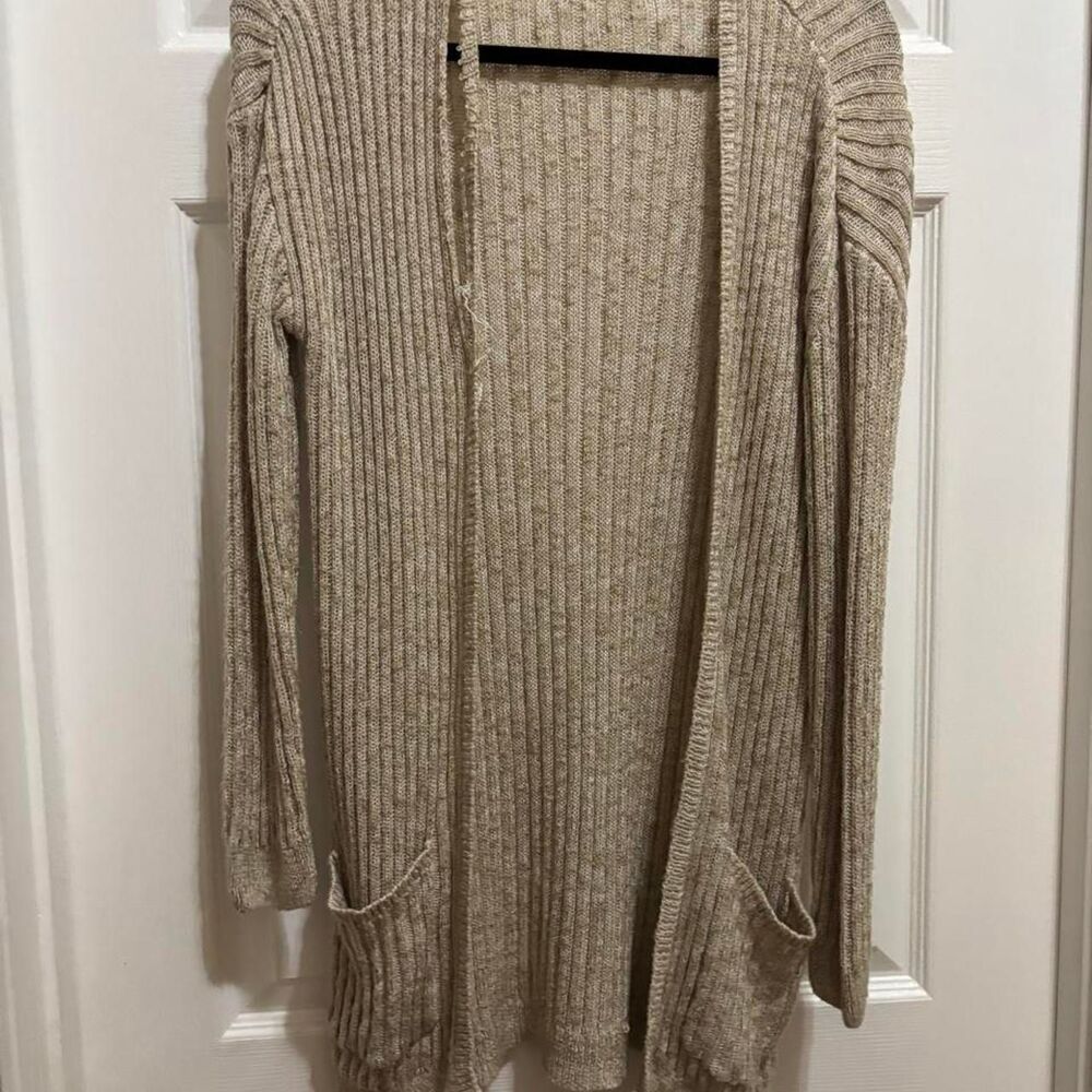 Garage Women's Tan and Cream Cardigan